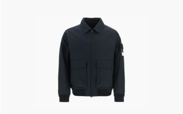 Stone Island Ghost Bomber Jacket In Durable Black