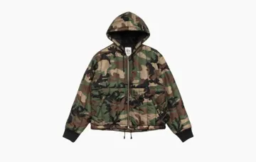 Stussy Quilted Nylon Work Jacket Woodland Camo