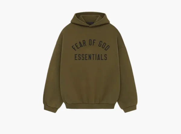 Fear of God Essentials Fleece Hoodie Olive