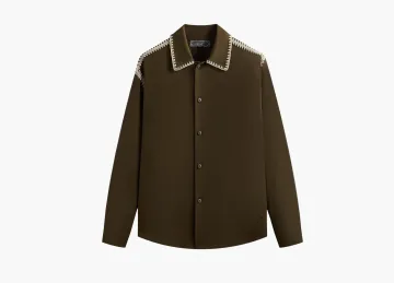 Kith Crochet Detail Apollo Shirt Moss