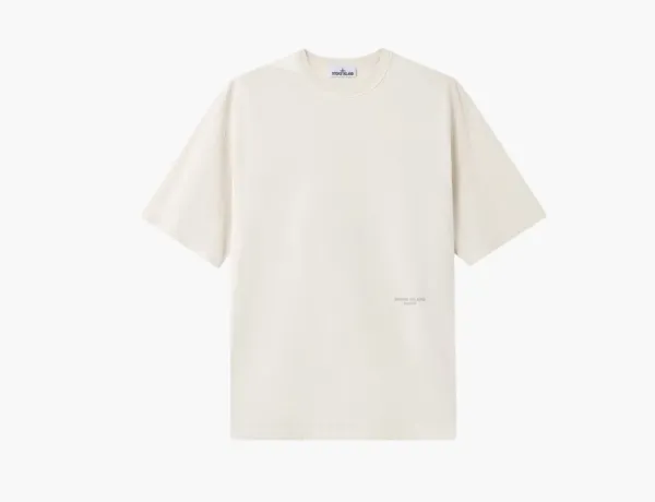 Stone Island Marina Combed Organic Cotton T-Shirt Ivory