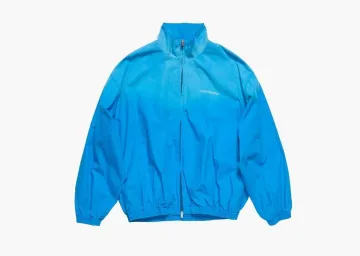 Acne Studios Washed Logo Jacket Bright Blue
