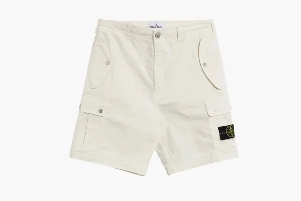 Stone Island Stretch Ripstop Shorts Ivory