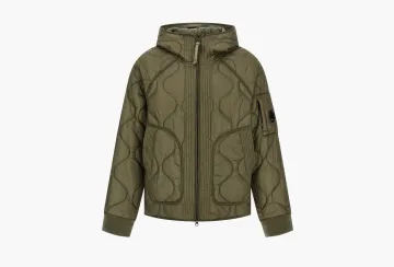C.P. Company Liner Hooded Padded Jacket Capers - Green