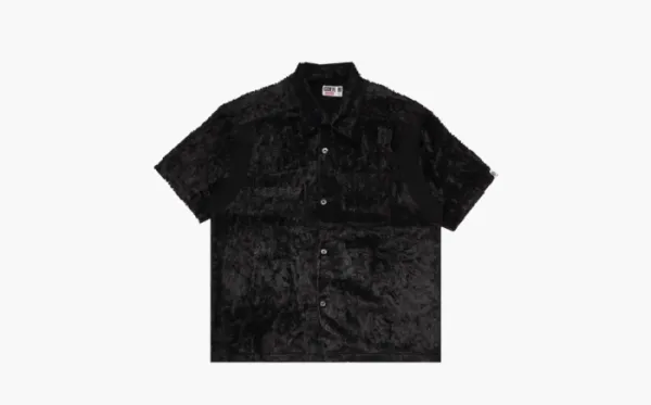 Supreme x Goodenough Crushed Rayon Pile Short-Sleeve Shirt Black