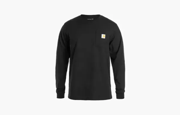 Carhartt Pocket Long-Sleeve T-Shirt Black