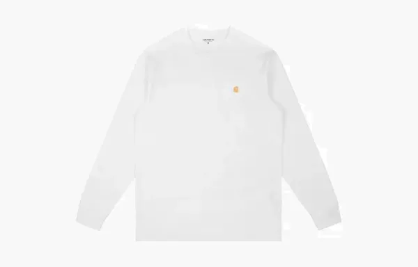 Carhartt WIP Chase Logo Long Sleeve White