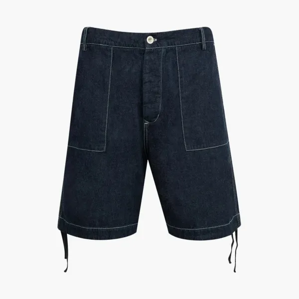 C.P. Company Logo Patch On The Back Shorts Denim