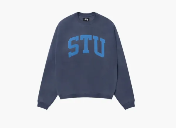 Stussy Stu Relaxed Crew Blue