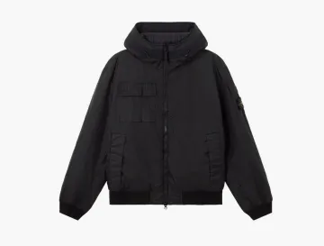 Stone Island Hooded Padded Jacket Black