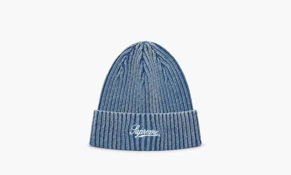 Supreme Bleached Rib Beanie Navy