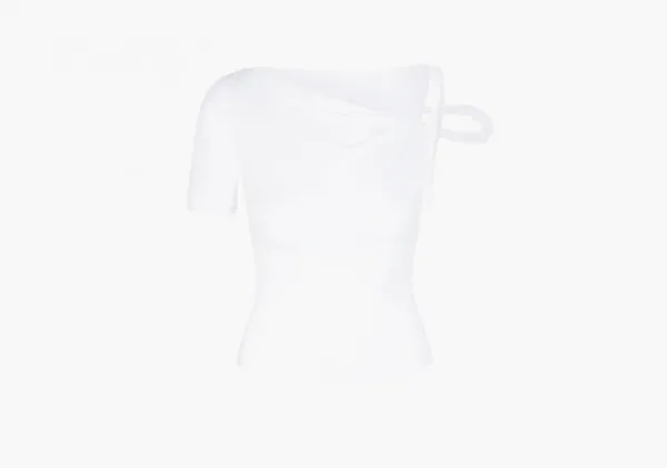Khy Sleek Stretch Twisted Top White