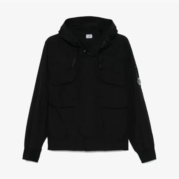 C.P. Company Chrome-R Lens Hooded Jacket Black