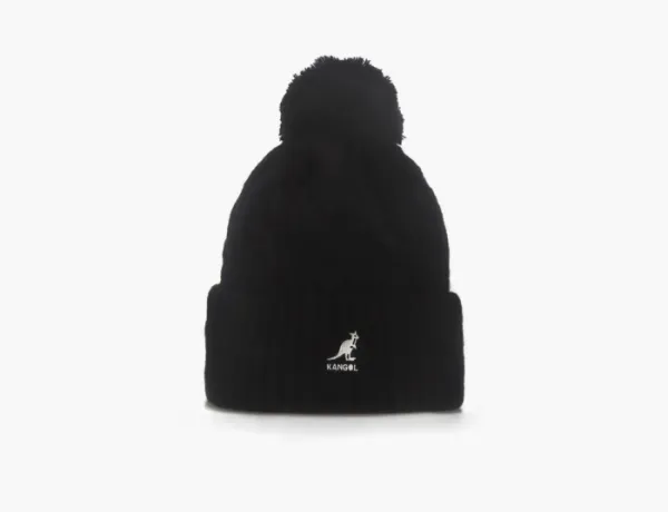Kangol Pompom Beanie Black