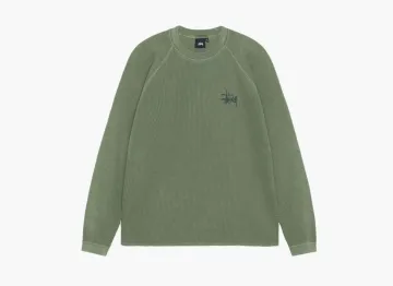 Stussy Raglan Thermal Long-Sleeve Crew Pine
