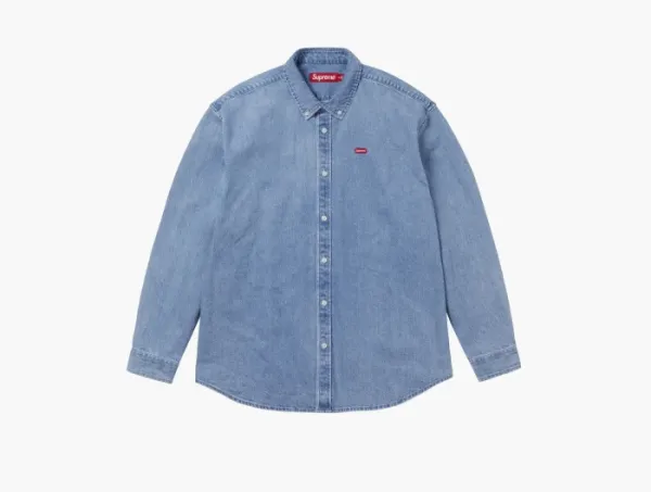 Supreme Small Box Denim Shirt Washed Indigo
