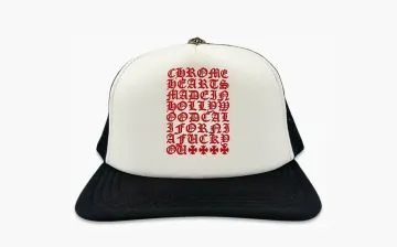 Chrome Hearts Eyechart Trucker Hat Black/White/Red