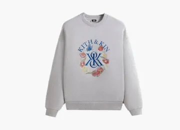 Kith K&K Monogram Nelson Crewneck Light Heather Grey