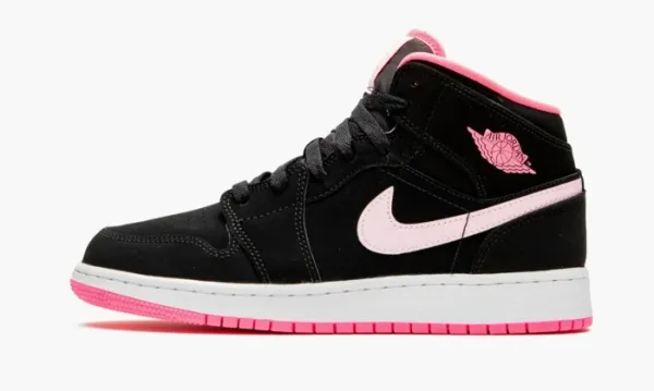 Air Jordan 1 Mid GS Black Digital Pink