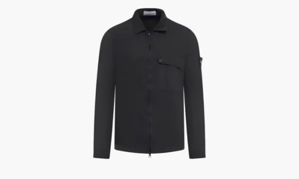 Stone Island Cotton Zipped Jacket Black