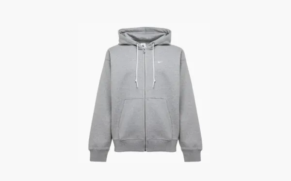 Nike Solo Swoosh Full-Zip Hoodie Grey