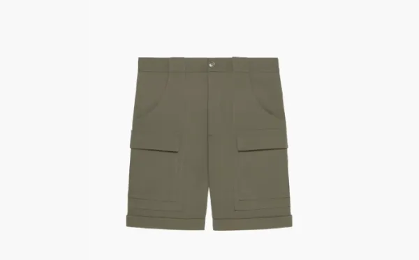 Gucci x The North Face Web Print Cotton Shorts Army Green