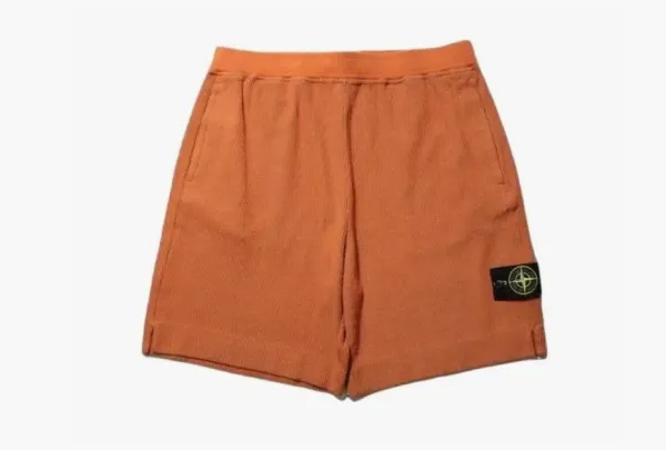 Stone Island Ribbed Cargo Shorts Sienna