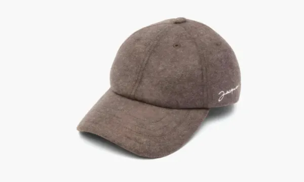 Jacquemus Cap Fur Dark Brown