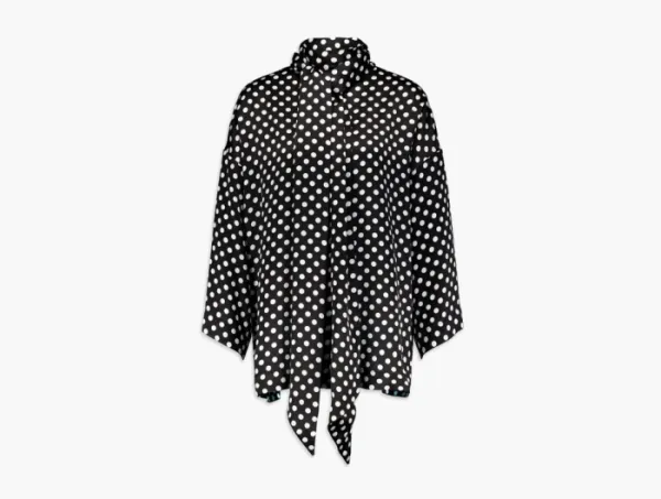Saint Laurent Satin Blouse Black