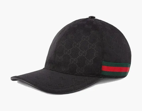 Gucci Original GG Canvas Baseball Hat with Web Black