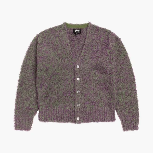 Stussy Textured Cardigan Purple/Green