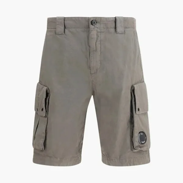 C.P. Company Cotton Gabardine Bermuda Shorts Stone Grey