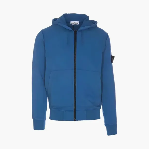 Stone Island Cotton Fleece Hoodie Dark Blue