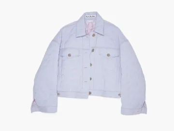 Acne Studios Ofree Quilted Trucker Jacket Lilac Purple