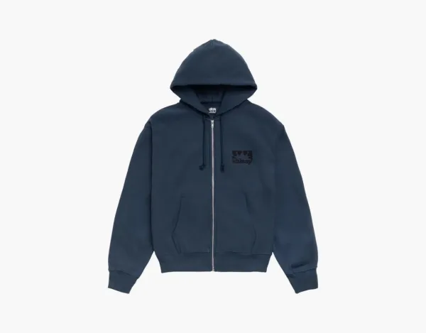 Stussy Box Crown Zip Hoodie Navy