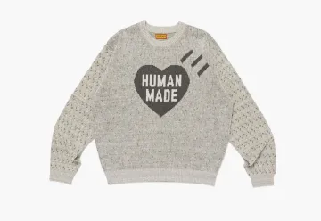 Human Made Heart Knit Sweater Grey