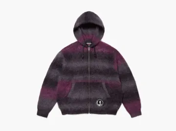 Supreme x Hysteric Glamour Mohair Zip Up Hooded Sweatshirt Black