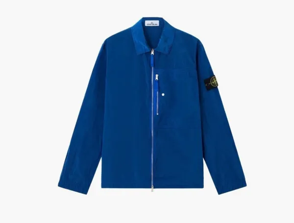 Stone Island Nylon Metal Econyl Overshirt Bright Blue
