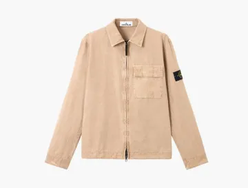 Stone Island Regular-Fit Zip-Up Overshirt Desert