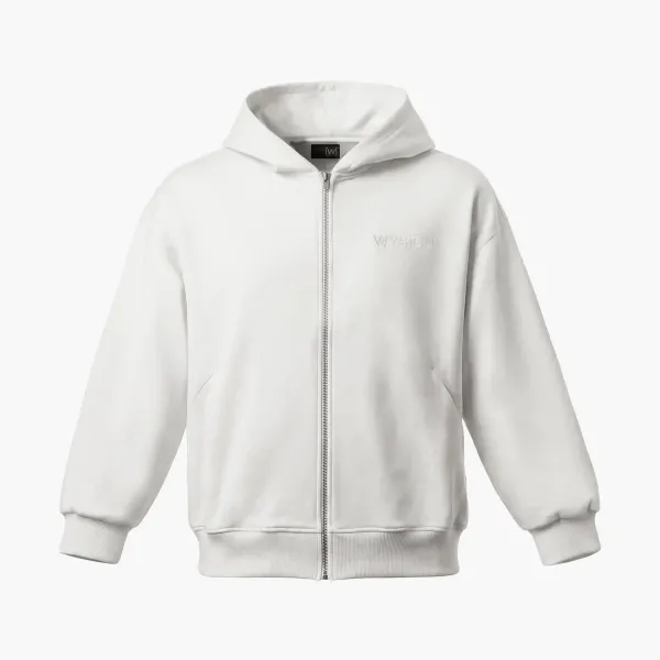 WYSION ZIP HOODIE BONE WHITE