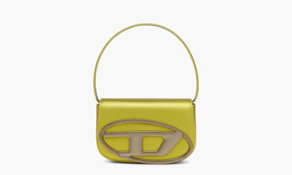 Diesel 1DR Shoulder Bag Metallic Leather Gold