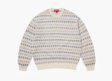 Supreme Flowers Metallic Sweater Ivory