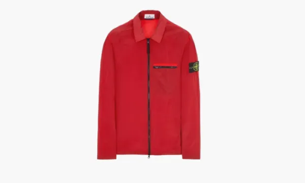 Stone Island Zip Shirt Jacket Red