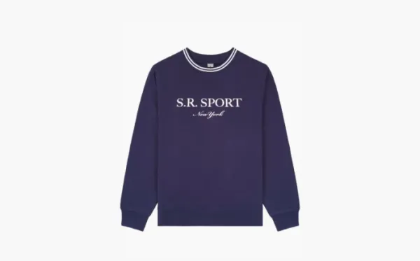 Sporty & Rich logo-print crew-neck Sweatshirt Blue