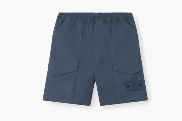 Stone Island All-Weather Cotton Canvas S.I.Ghost Shorts Slate Blue