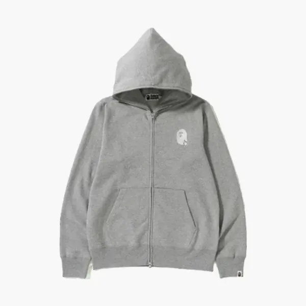 A Bathing Ape Ape Head Full Zip Hoodie Grey