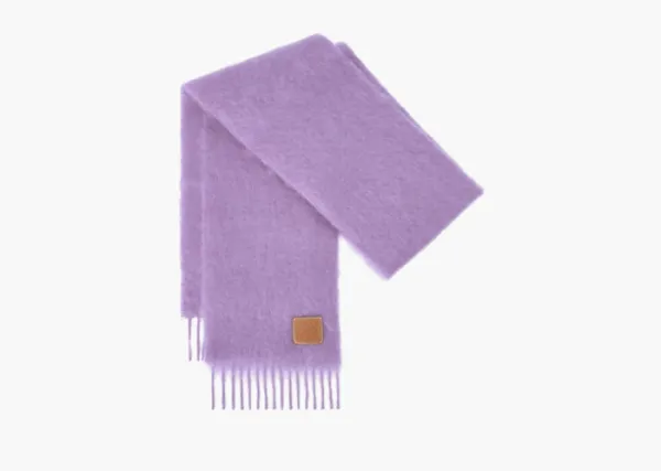 Loewe Wool and Mohair Scarf Violet
