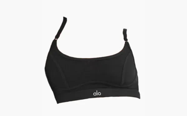 Alo Yoga Mesh Dream Glow Bra Black