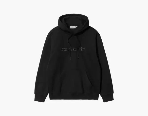 Carhartt WIP Hooded Sweatshirt Black Tonal Logo