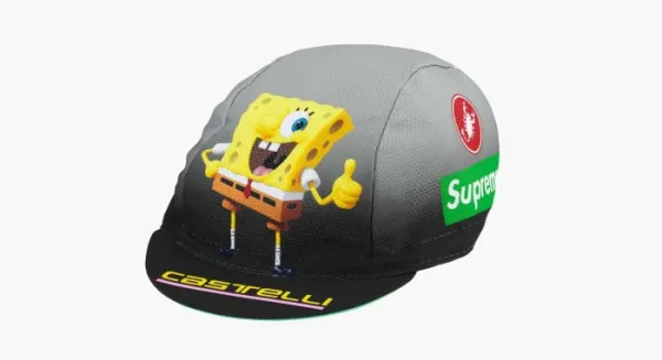 Supreme SpongeBob SquarePants x Castelli  Cycling Cap Black